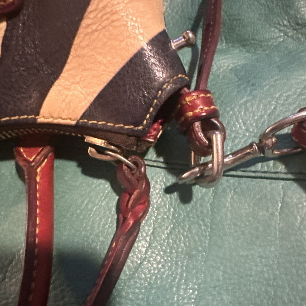 Dooney & Bourke Florentine juliette leather zebra print purse bag - Picture 11 of 15
